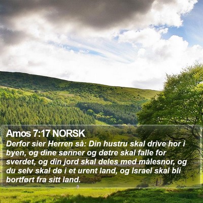 Amos 7:17 NORSK Bible Verse Image