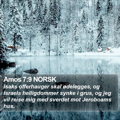 Amos 7:9 NORSK Bible Verse Image