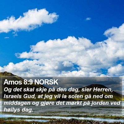 Amos 8:9 NORSK Bible Verse Image
