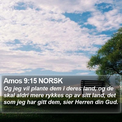 Amos 9:15 NORSK Bible Verse Image