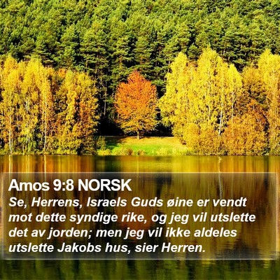 Amos 9:8 NORSK Bible Verse Image