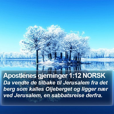 Apostlenes gjerninger 1:12 NORSK Bible Verse Image