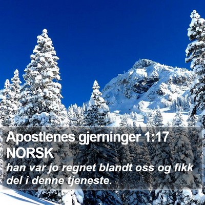 Apostlenes gjerninger 1:17 NORSK Bible Verse Image