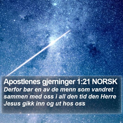 Apostlenes gjerninger 1:21 NORSK Bible Verse Image