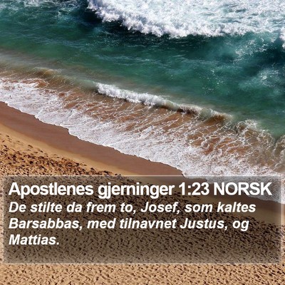 Apostlenes gjerninger 1:23 NORSK Bible Verse Image