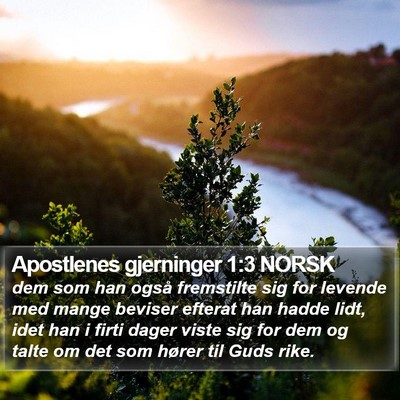 Apostlenes gjerninger 1:3 NORSK Bible Verse Image