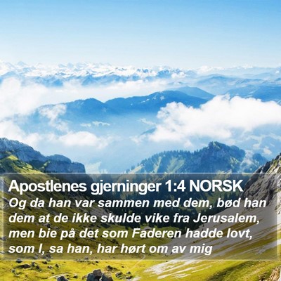 Apostlenes gjerninger 1:4 NORSK Bible Verse Image