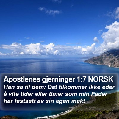 Apostlenes gjerninger 1:7 NORSK Bible Verse Image