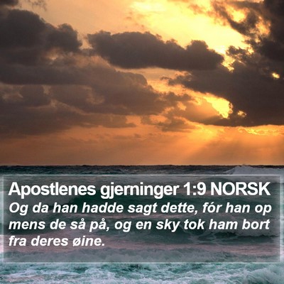 Apostlenes gjerninger 1:9 NORSK Bible Verse Image