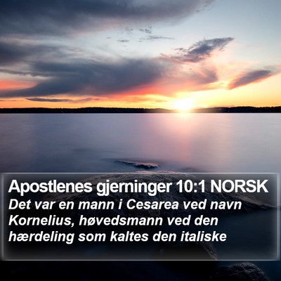 Apostlenes gjerninger 10:1 NORSK Bible Verse Image