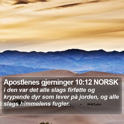 Apostlenes gjerninger 10:12 NORSK Bible Verse Image