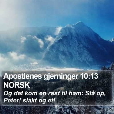 Apostlenes gjerninger 10:13 NORSK Bible Verse Image