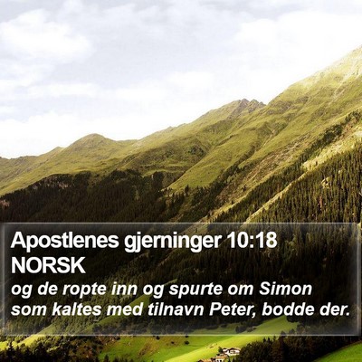 Apostlenes gjerninger 10:18 NORSK Bible Verse Image
