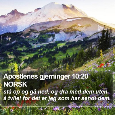 Apostlenes gjerninger 10:20 NORSK Bible Verse Image
