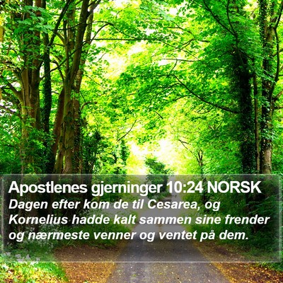 Apostlenes gjerninger 10:24 NORSK Bible Verse Image