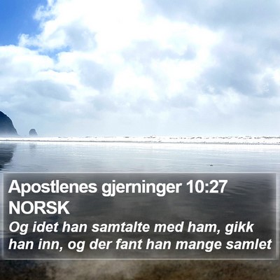 Apostlenes gjerninger 10:27 NORSK Bible Verse Image
