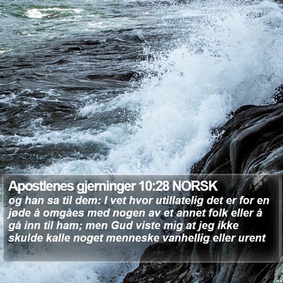 Apostlenes gjerninger 10:28 NORSK Bible Verse Image
