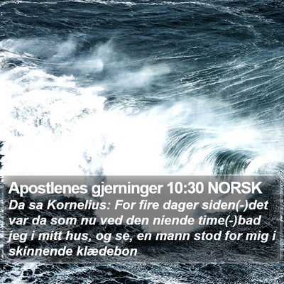 Apostlenes gjerninger 10:30 NORSK Bible Verse Image