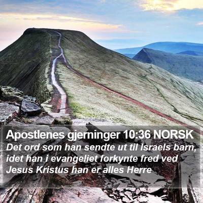 Apostlenes gjerninger 10:36 NORSK Bible Verse Image