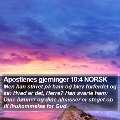 Apostlenes gjerninger 10:4 NORSK Bible Verse Image