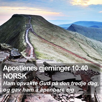 Apostlenes gjerninger 10:40 NORSK Bible Verse Image
