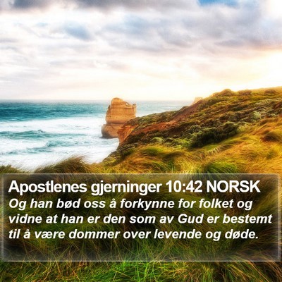 Apostlenes gjerninger 10:42 NORSK Bible Verse Image