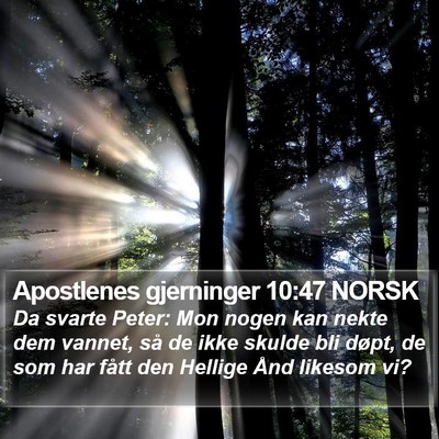 Apostlenes gjerninger 10:47 NORSK Bible Verse Image