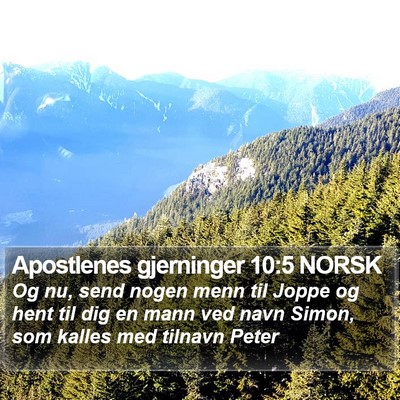 Apostlenes gjerninger 10:5 NORSK Bible Verse Image