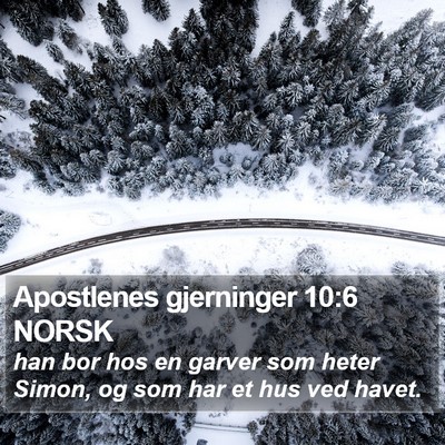 Apostlenes gjerninger 10:6 NORSK Bible Verse Image