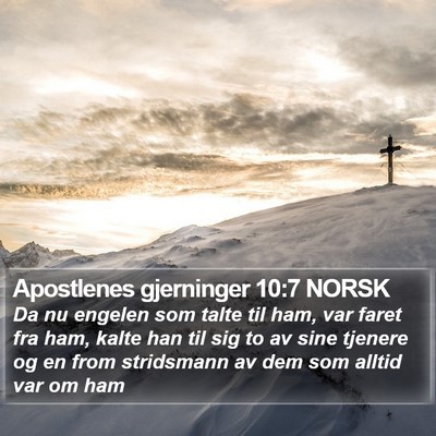 Apostlenes gjerninger 10:7 NORSK Bible Verse Image