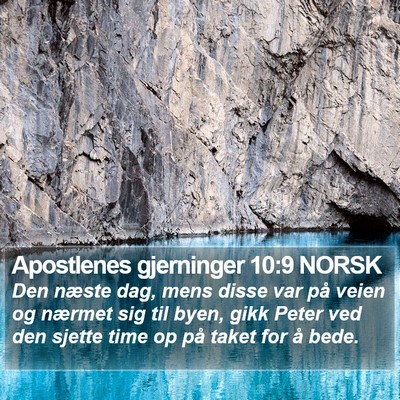 Apostlenes gjerninger 10:9 NORSK Bible Verse Image