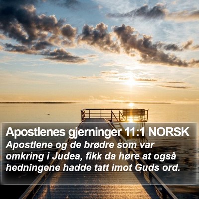 Apostlenes gjerninger 11:1 NORSK Bible Verse Image