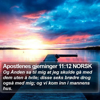 Apostlenes gjerninger 11:12 NORSK Bible Verse Image