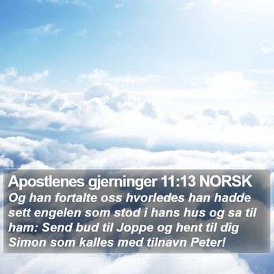 Apostlenes gjerninger 11:13 NORSK Bible Verse Image