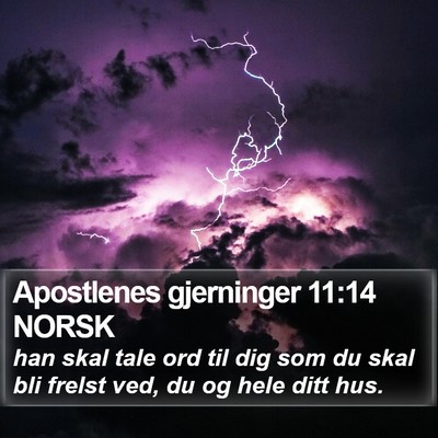 Apostlenes gjerninger 11:14 NORSK Bible Verse Image