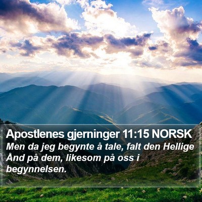Apostlenes gjerninger 11:15 NORSK Bible Verse Image