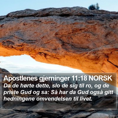 Apostlenes gjerninger 11:18 NORSK Bible Verse Image