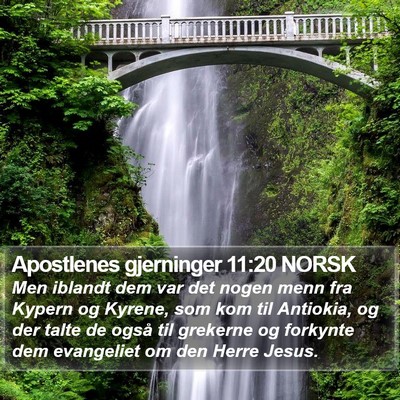 Apostlenes gjerninger 11:20 NORSK Bible Verse Image