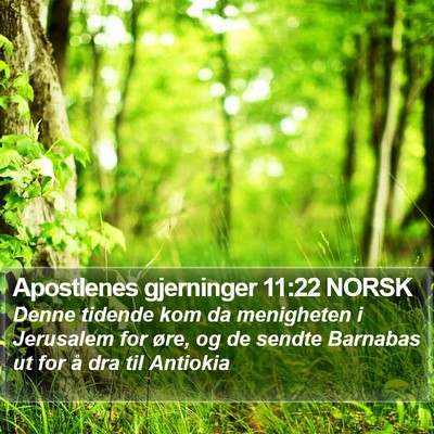 Apostlenes gjerninger 11:22 NORSK Bible Verse Image