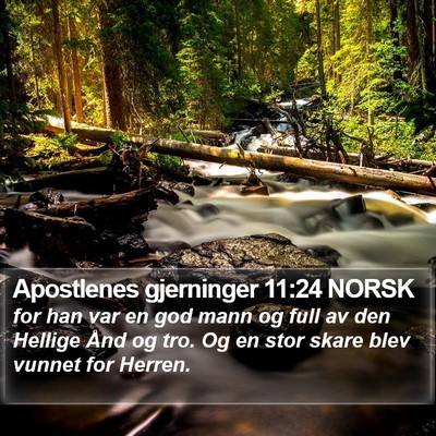 Apostlenes gjerninger 11:24 NORSK Bible Verse Image