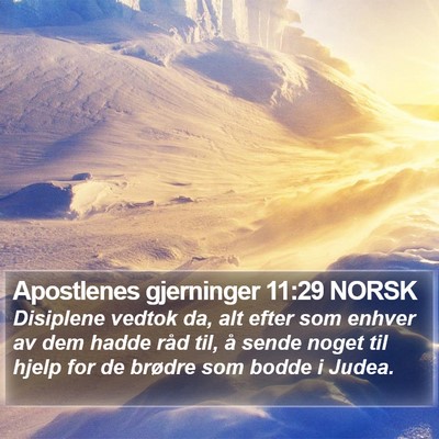 Apostlenes gjerninger 11:29 NORSK Bible Verse Image
