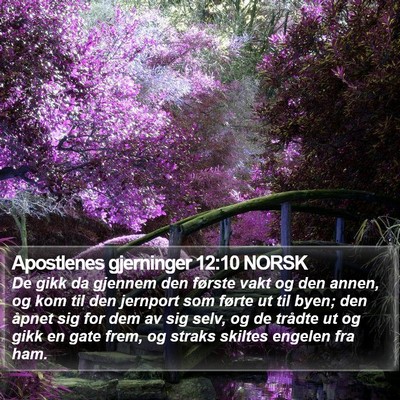 Apostlenes gjerninger 12:10 NORSK Bible Verse Image