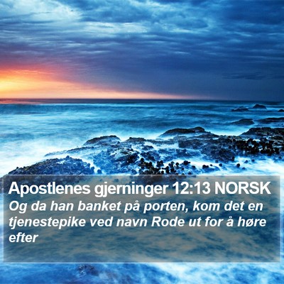 Apostlenes gjerninger 12:13 NORSK Bible Verse Image