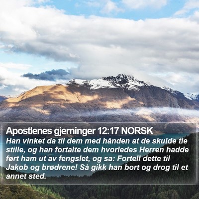 Apostlenes gjerninger 12:17 NORSK Bible Verse Image