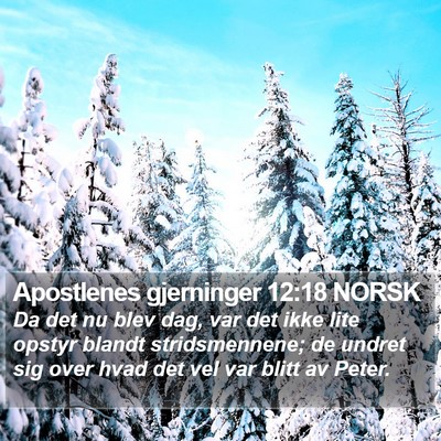 Apostlenes gjerninger 12:18 NORSK Bible Verse Image
