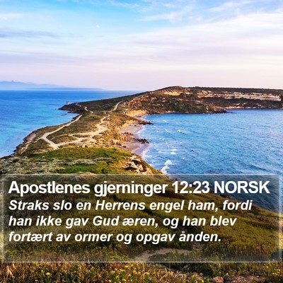 Apostlenes gjerninger 12:23 NORSK Bible Verse Image