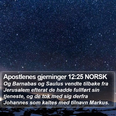 Apostlenes gjerninger 12:25 NORSK Bible Verse Image