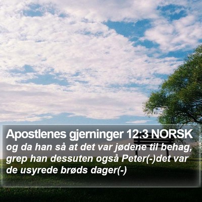 Apostlenes gjerninger 12:3 NORSK Bible Verse Image