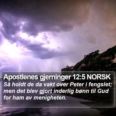 Apostlenes gjerninger 12:5 NORSK Bible Verse Image
