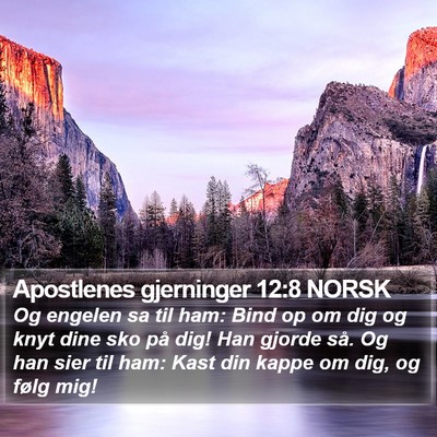 Apostlenes gjerninger 12:8 NORSK Bible Verse Image